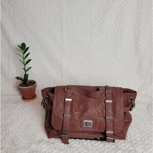 Cooperative Brown Faux Leather Saddle Bag